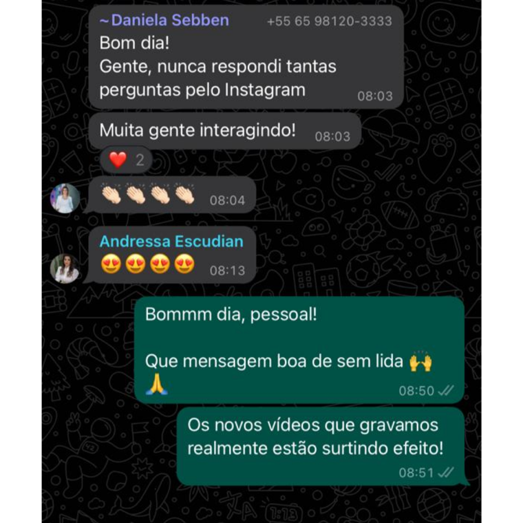 Mensagem de cliente da Ayoub Mídias