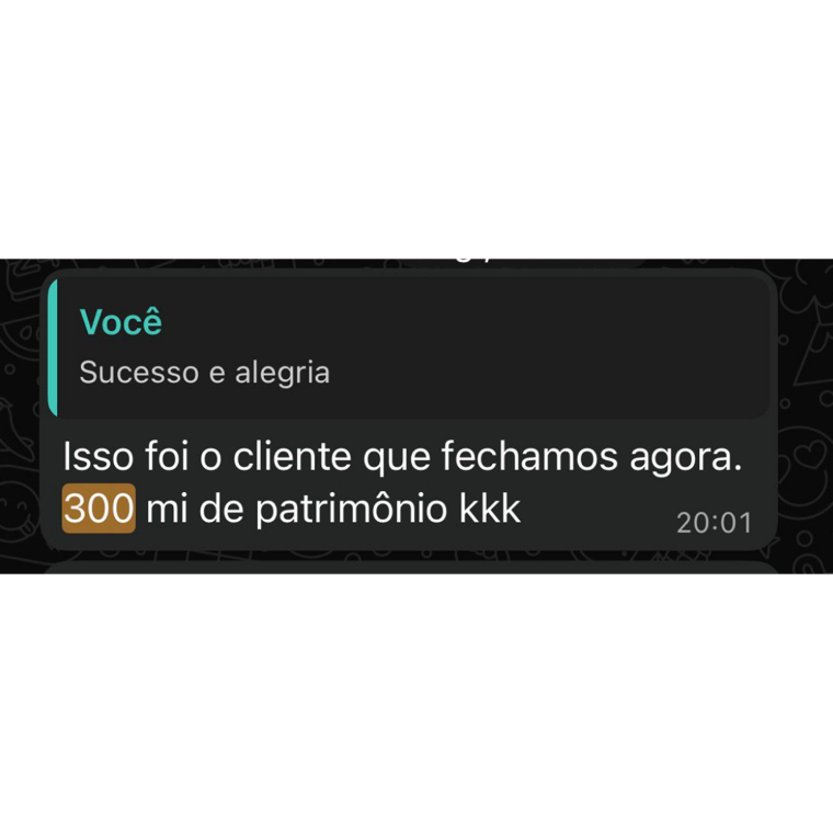 Mensagem de cliente da Ayoub Mídias